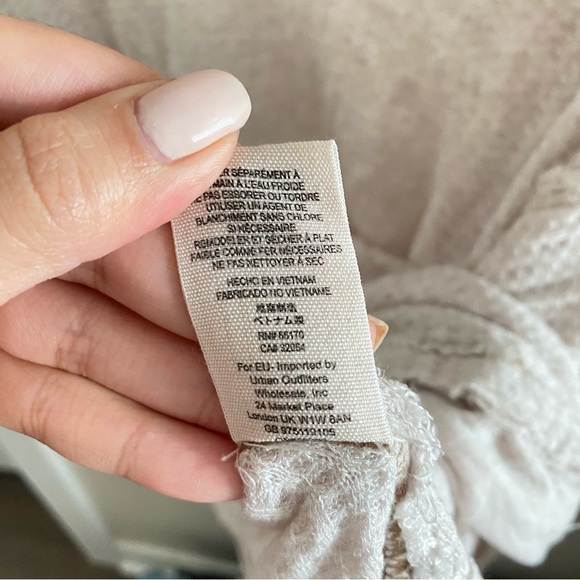 FREE PEOPLE Beige Laguna Thermal Waffle Long Sleeve Top - Picture 9 of 10